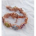 thumbnail image 2 of Multi Gemstone Tennis flower Bracelet in Silver,gemmstone chain Bracelet for Women gift, 2 of 5