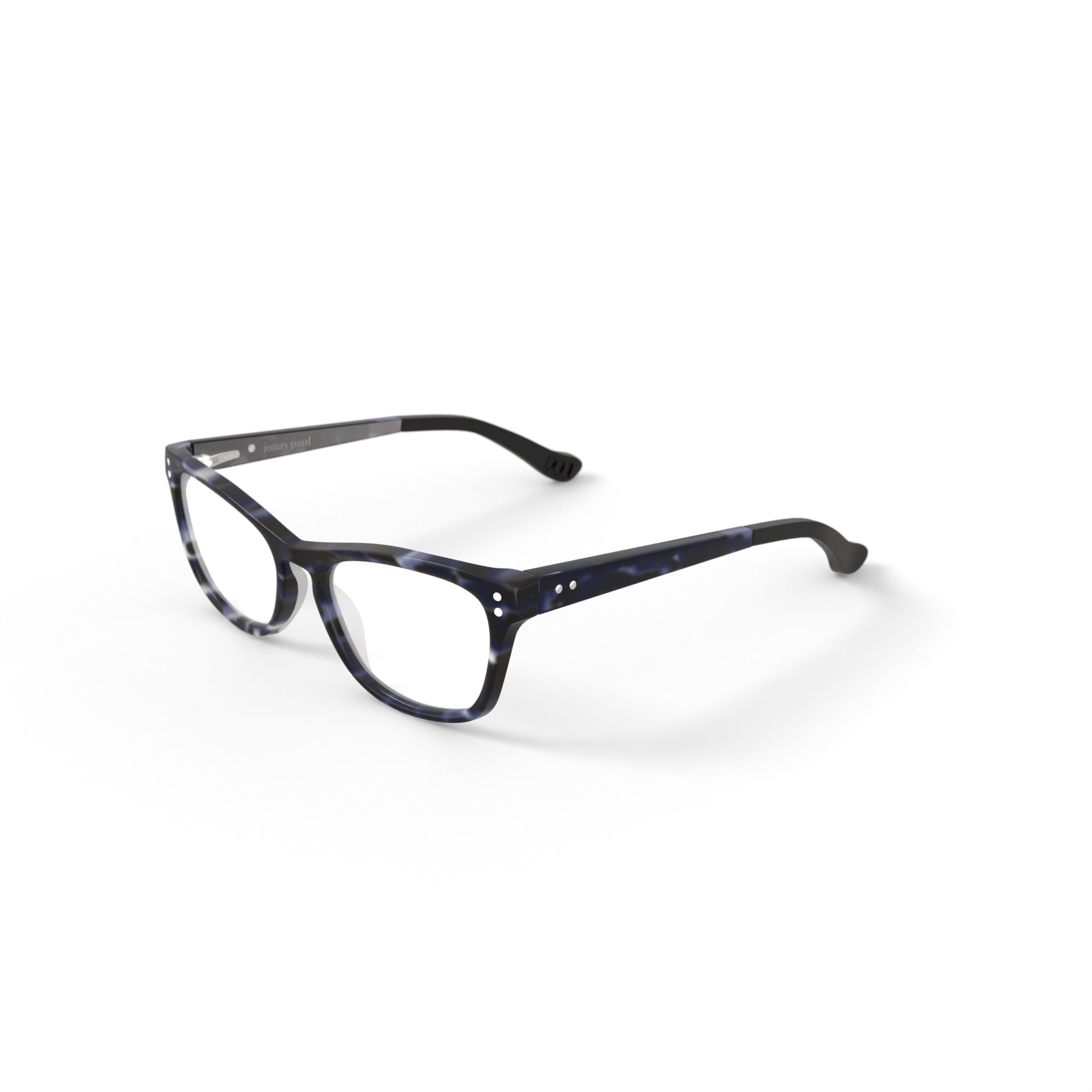 Jonas Paul Youth Lincoln/Lauren Square Prescription Eyeglasses with Case, Blue Tortoise