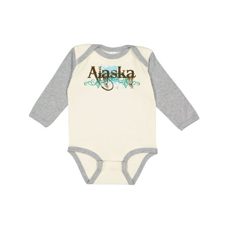 

Inktastic Alaska Grunge Gift Baby Boy or Baby Girl Long Sleeve Bodysuit