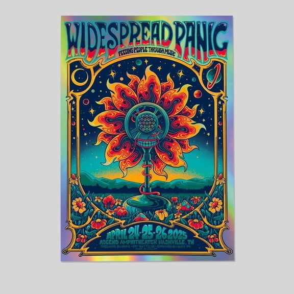 Music Poster- Widespread Band 2025 Poster - Vintage Style - Size 24x36 - Postora