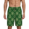 thumbnail image 1 of Bingfone Christmas (2) for Men's Short Pajama Pants, Elastic Waist Drawstring Summer Shorts-Small, 1 of 6