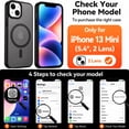 thumbnail image 2 of Atgdluk® Magnetic for iPhone 13 Mini Case, Compatible with Magnetic Shockproof Phone Cover with Raised Camera Edge, Black, 2 of 7