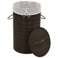 thumbnail image 4 of vidaXL Bamboo Laundry Bin Round Dark Brown, 242724, 4 of 6