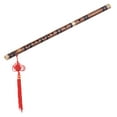 thumbnail image 1 of Pluggable Bitter Bamboo Flute Dizi Traditional Handmade Chinese Musical Woodwind Instrument Key of D Study Level Professional Performance, 1 of 5