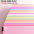 thumbnail image 2 of memzuoix LED Pink Mouse pad, Large RGB Glow Gaming Mouse Pad for Computer Keyboard, 12 Cool Lighting Modes, Anti-Slip Base, Waterproof, Stain Resistant, Desk Mouse pad for Wireless mouse, 2 of 7