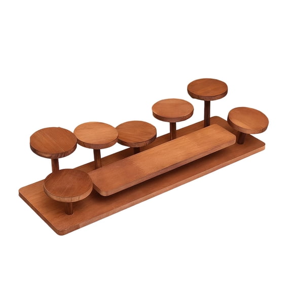Milageto Wooden Tiered Riser Display Stand Candy Living Room Wood Riser Display Shelf