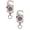 Grey, variant on 2Pcs Retractable Badge Holder, Retractable Keychain with Locking Mechanism and Anti-Lost, One Hand Operation for Office Supplies and Everyday Carry, Pink