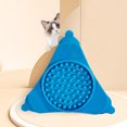 thumbnail image 2 of Alfombrilla de alimentación lenta antideslizante para alimentos, trata la mantequilla de maní - Reductor del aburrimiento para aliviar la ansiedad del perro con ventosas - Azul 3 piezas, 2 of 5