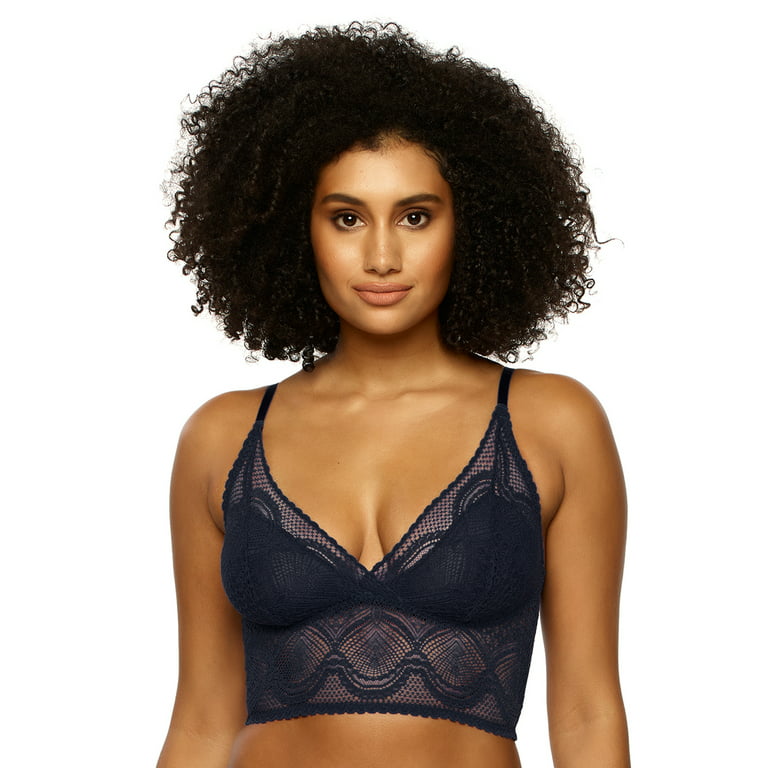 Felina Finesse Cami Bralette - Stretchy Lace Bralettes For Women - Sexy and  Comfortable - Inclusive Sizing, From Small To Plus Size. (French Navy,  L-XL) 