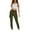 Army Green, variant on XFLWAM Women's Drawstring Cargo Pants with Pockets Elastic High Waist Paper Bag Work Pants Khaki M