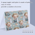 thumbnail image 4 of Dailycode Light Switch Plate Covers 2 Gang Wall Plate Plastics Outlet Covers for Kitchen Home Office Decor Cute Pig and Rose, 4 of 8