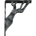 thumbnail image 6 of Ekena Millwork 2"W x 7 1/2"D x 10"H Damon Wrought Iron Bracket, (Triple center brace), Antiqued Silver, 6 of 10