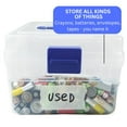 thumbnail image 7 of Clear Plastic Storage Box With Blue Plastic Top Handle And Latch -8.25 Inches Wide, 7 of 7