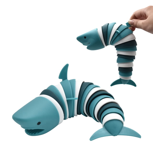 Fidget Toy WOZADU Fidget Slug Articulado Elástico Tiburón