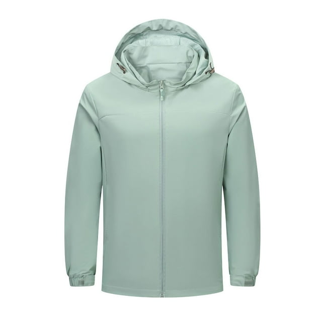 AherBiu Manteau Coupe-Vent Grande Taille pour Femme Imperméable à Capuche Imperméable Détachable Manteau de Pluie Léger Randonnée Voyage