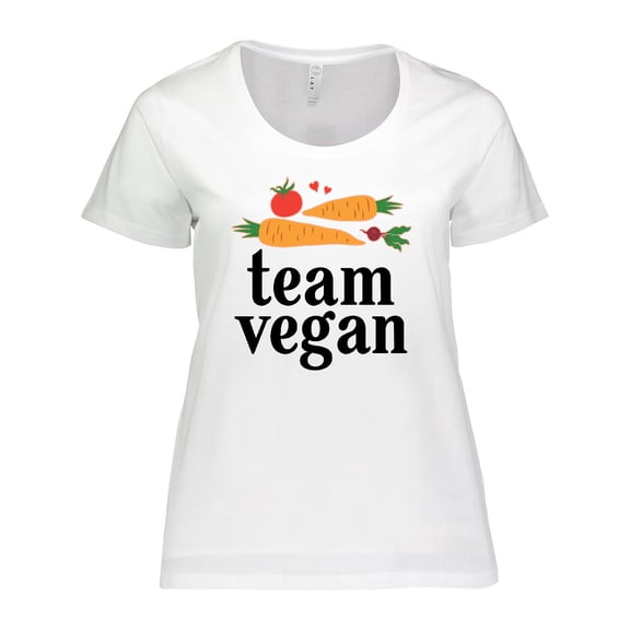 Inktastic Vegetarian Gift Team Vegan Women's Plus Size T-Shirt