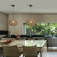 thumbnail image 5 of Home Accessories Bonn Dark Yellow 1-Light Rattan Dome Basket Pendant Light, 5 of 5