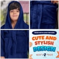 thumbnail image 3 of ALLEN & MATE 100% COTTON Hooded Kids Bathrobe – 380 GSM, Safety Certified, Soft Lightweight & Absorbent Robe for Boys & Girls, 3 of 8