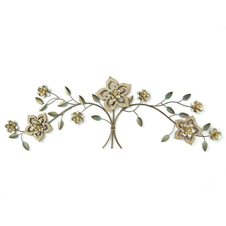 - Stratton Home Decor Wood Flower Over the Door Wall Decor