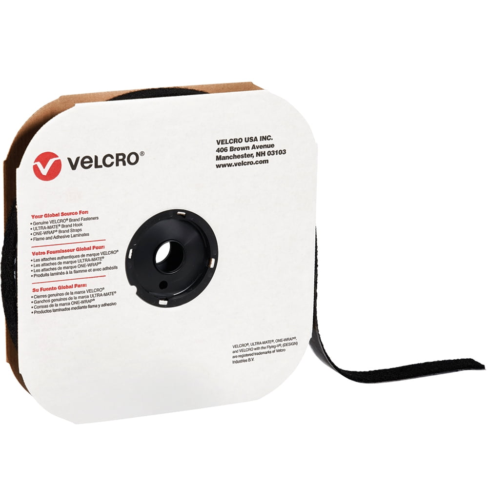 W Black Velcro  Auto  Hook and Loop Fastener  2 ft L x 1-1/2 in 