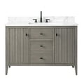 thumbnail image 2 of Vanity Art 48" Double Door Bathroom Vanity with Sink, Freestanding Storage Cabinet with Engineered Marble Top, Flip Down Tray, Drawer, and Shelf, 2 of 6