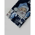 thumbnail image 6 of Family Matching Christmas Pajamas Set Santa Letter Print Holiday Satin Sleepwear Dad Mom Kids PJs, 6 of 10