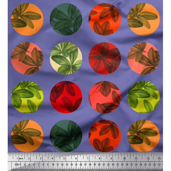 Soimoi Red Cotton Duck Fabric Crystal Stone Geometric Print Fabric by Yard 42 Inch Wide