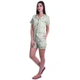 thumbnail image 2 of Moomaya Womens Short Sleeve Sleep Tops Printed Short Set Pjs For Women Sleepwear, 2 of 6