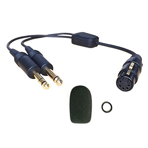 UFQ Aviation headset ABGA Airbus XLR to GA dual plugs Pilot Headset
