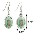 thumbnail image 4 of Sesame Street Trash Can Oscar the Grouch Novelty Dangling Drop Oval Charm Earrings, 4 of 5
