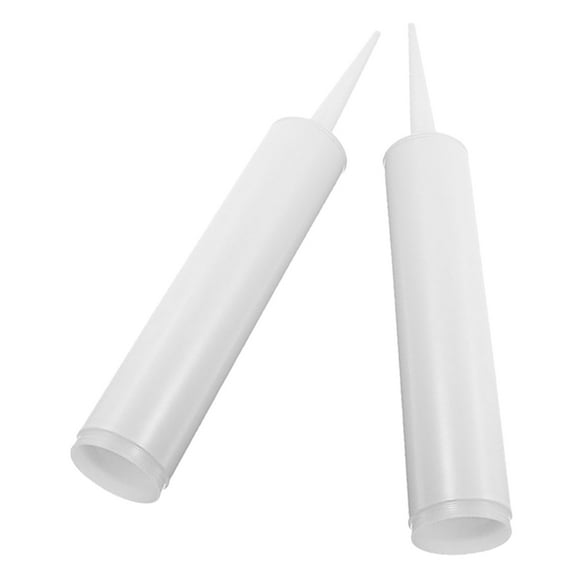 Masteelf 2pcs Reusable Empty Caulk Tubes 300ml Fillable Plastic Caulking Sealant Tubes for Cracks Tiles and Repairs