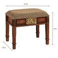 thumbnail image 5 of Sarantino Vanity Bench Natural Cherry, 5 of 5