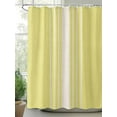 thumbnail image 2 of Fsddascl Yellow Beige Striped Shower Curtain Set - Standard 72" x 72" Washable Bathtub Curtain with 12 Hooks, Modern Farmhouse Retro Lines Waterproof Fabric Stall Shower Curtains for Bathroom/Bathtub, 2 of 6