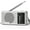 White, variant on AM/FM Radio, Portable Radio with 2 AA Battery-Operated, Transistor Radio with Antenna Loud Speaker, 3.5mm Headphone Jack, Perfect for Home, Outdoor, and Emergency Use, Suitable for Senior and kids