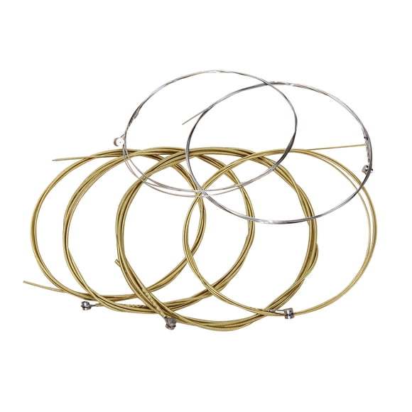 UPOUART 6Pack Acoustic Guitar String Set Replacement for Musicians with Black Color