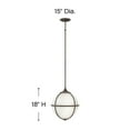 thumbnail image 7 of 3 Light Medium Orb Pendant In Traditional-Industrial Style 15 Inches Wide By 18 Inches High-Brushed Nickel Finish Hinkley Lighting 4744Bn, 7 of 7