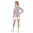 thumbnail image 3 of Actgleam Girls School Uniform Short Printed Sleeveless Polo Shirt,2-Pack,11-12Y, 3 of 10