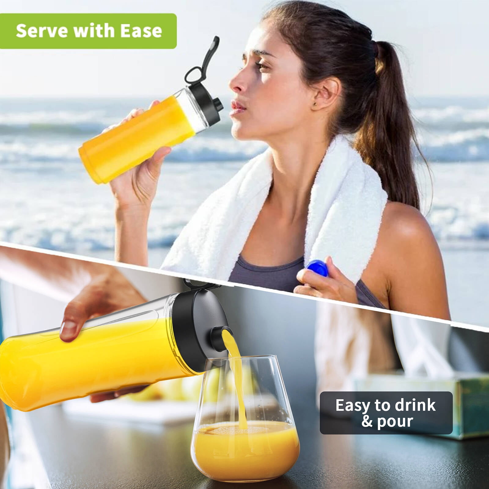 VAVSEA Personal Blender, Blender for Smoothie with BPA Free Travel Cup and Lid, Smoothie Blender for Kitchen, Office and Sports