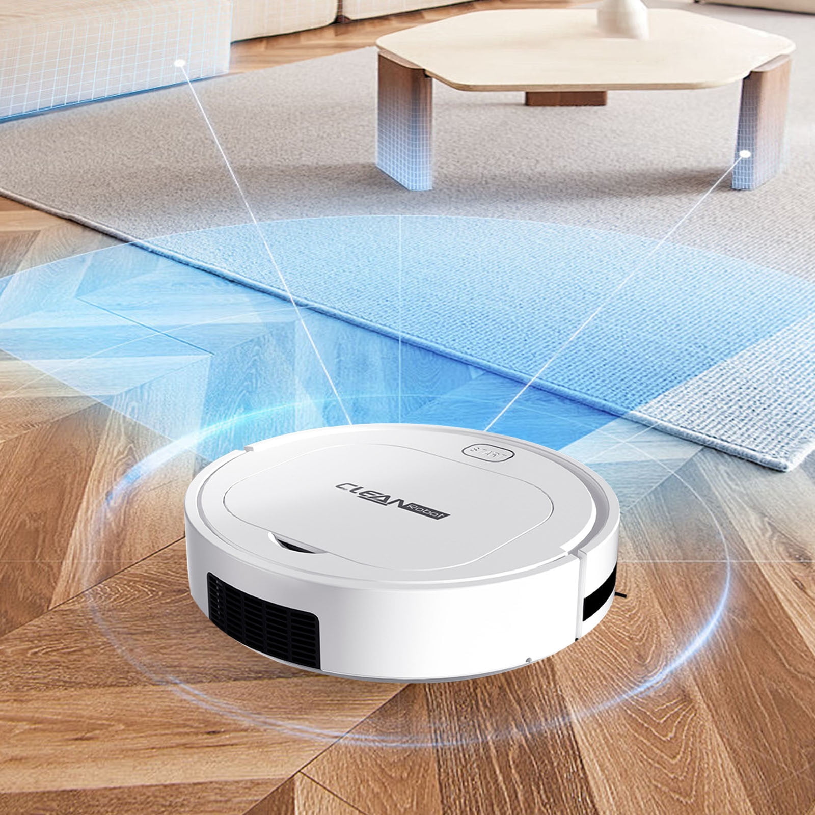 Smart Robot Vacuum Cleaner with Laser Navigation, 2200Pa Suction, 90-Minute Battery, Ultra-Quiet 55dB, Multi-Surface Modes - Rechargeable & Auto-Clean