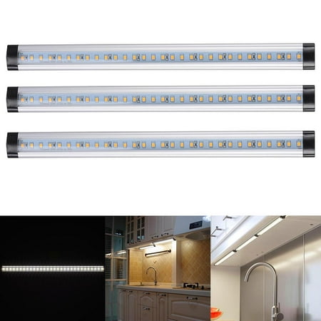 Yescom 3pcs 18W Under Cabinet Lighting 90 LEDs Light Bar Professional Kitchen Strip Lights Kit