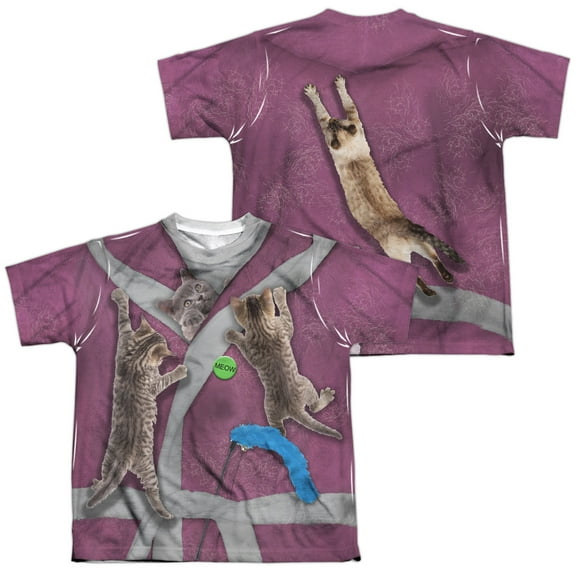 Crazy Cat Lady (Front - Back Print) - Youth Short Sleeve Shirt - X-Large