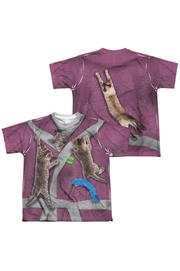 Crazy Cat Lady (Front - Back Print) - Youth Short Sleeve Shirt - Large