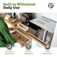 thumbnail image 4 of Pristine Bamboo Silverware Expandable Adjustable Wooden Divider Tray Organizer, 5 Slots, 17x19.3x2.4 Inches, 4 of 9