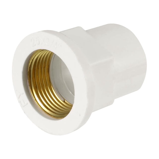 Adaptadores de conexión de tubería de PVC de 25mm Slip x 3/4 pulgadas con rosca hembra de latón de Unique Bargains