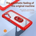 thumbnail image 6 of Dteck for Samsung Galaxy A14 5G, Shockproof Clear Crystal Hard PC Back Hybrid Protective Rugged Cover Ring Holder Kickstand for Magnetic Car Mount Case, Red, 6 of 7