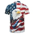 thumbnail image 6 of Vicojack Mens 3D Print Hawaiian Shirts Patriotic Short Sleeve Casual Button Down Shirt for 4th of July Anniversary, 6 of 8
