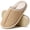 Beige, variant on Ecetana Women's Fuzzy Slippers Faux Suede Plush-Lined Indoor House Shoes