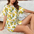 thumbnail image 4 of Sikiie Corn On The Cob Womens Pajama Sets Short Sleeve Top With Pants Sleepwear 2 Piece Lounge SetMedium, 4 of 6
