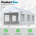 thumbnail image 6 of Quictent 12x20 ft Heavy Duty Carport Canopy Galvanized Car Tent Outdoor Garage Boat Shelter with Reinforced Structure with Roll-up Ventilated Windows Sidewall - White, 6 of 8