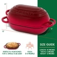 thumbnail image 2 of Enameled Cast Iron Bread Oven 2 Qt (Red), Non-Stick Single Loaf Cast Iron Bread Pan with Lid, Easy Homemade Sourdough Dutch Oven, Oven-Safe Artisan Bread Baking Pan, 2 of 7
